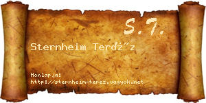 Sternheim Teréz névjegykártya